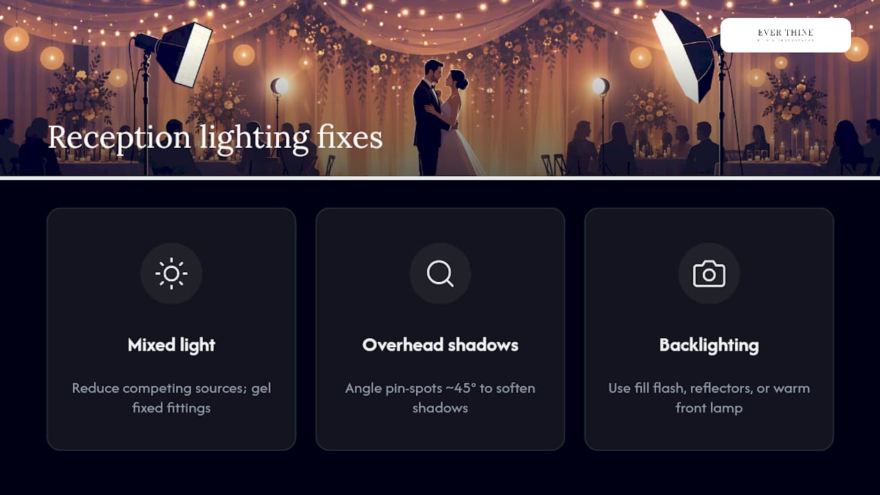 Three reception lighting problems and fixes