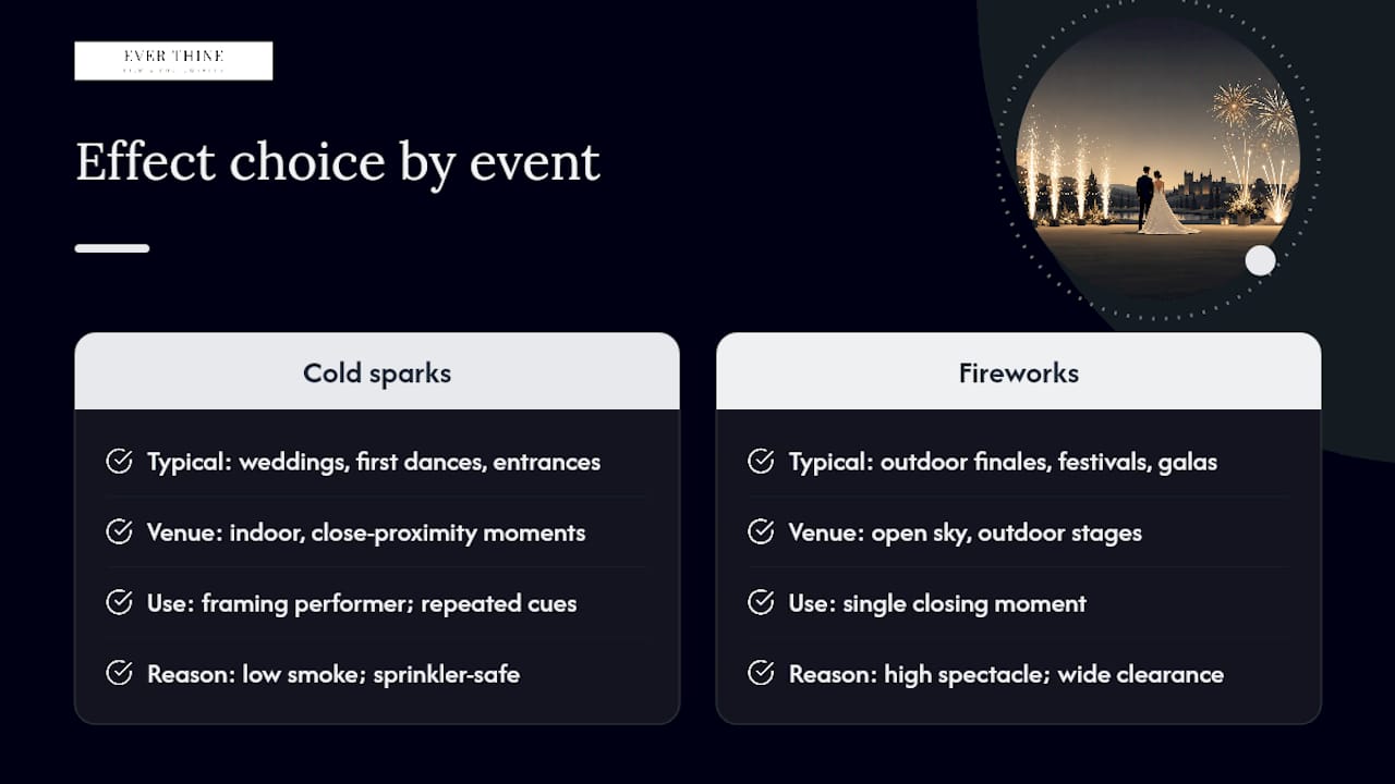 Which events actually choose which effect? — overview diagram