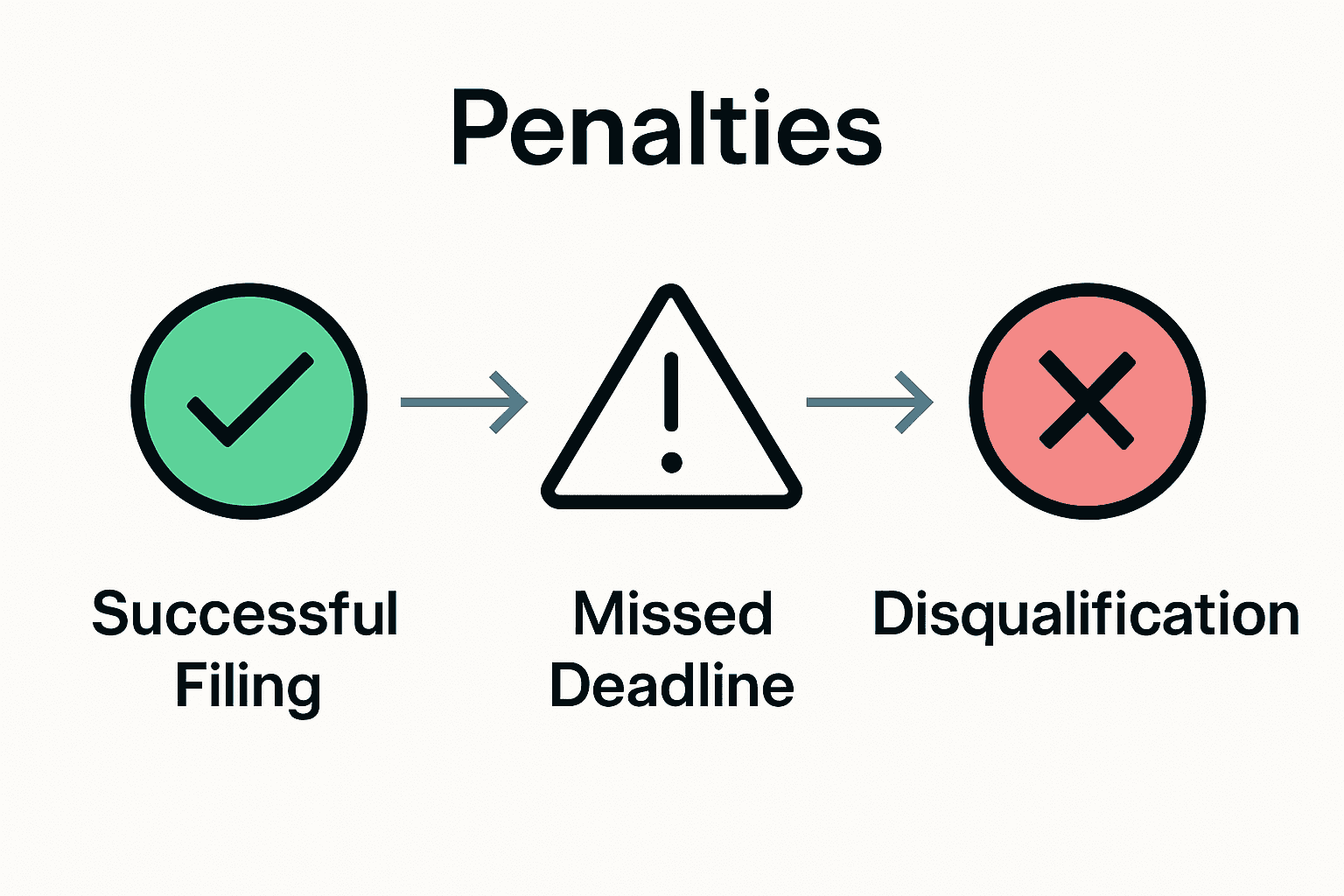 Infographic comparing UK company compliance penalties and outcomes