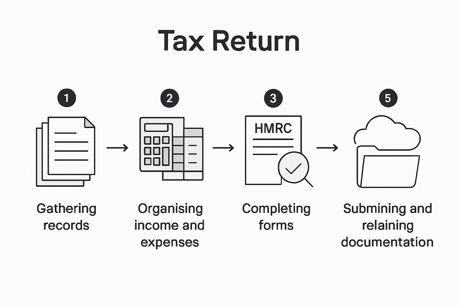Infographic shows UK business tax return steps
