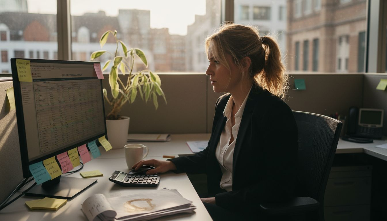 Finance manager managing digital tax process