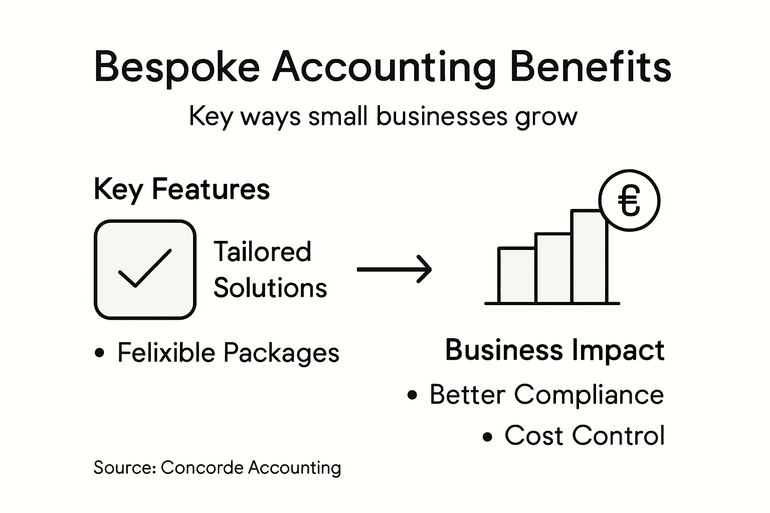 Infographic on bespoke accounting support features