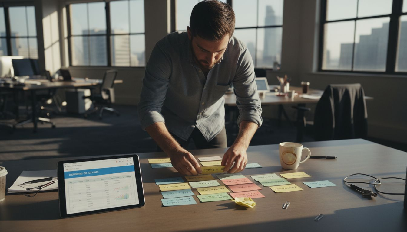 Entrepreneur building startup chart of accounts