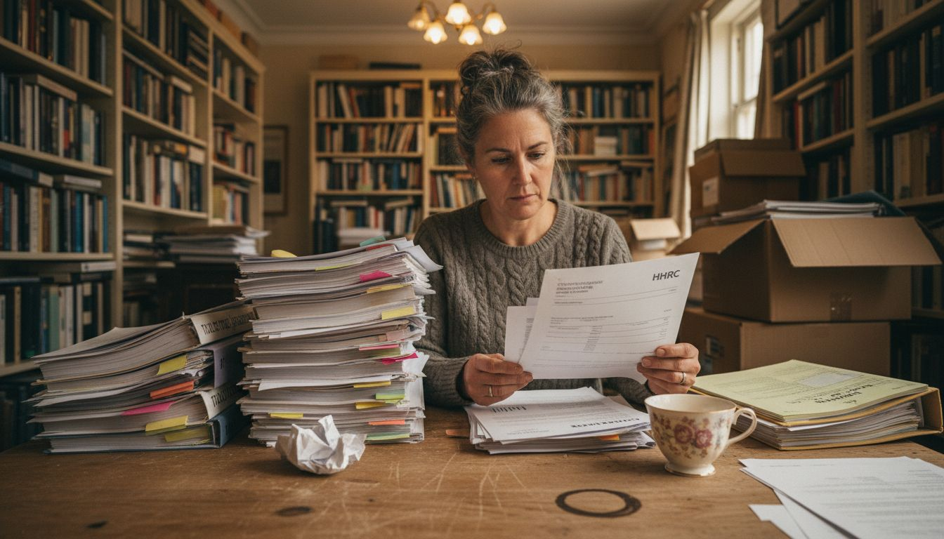 Person reviewing UK limited company paperwork