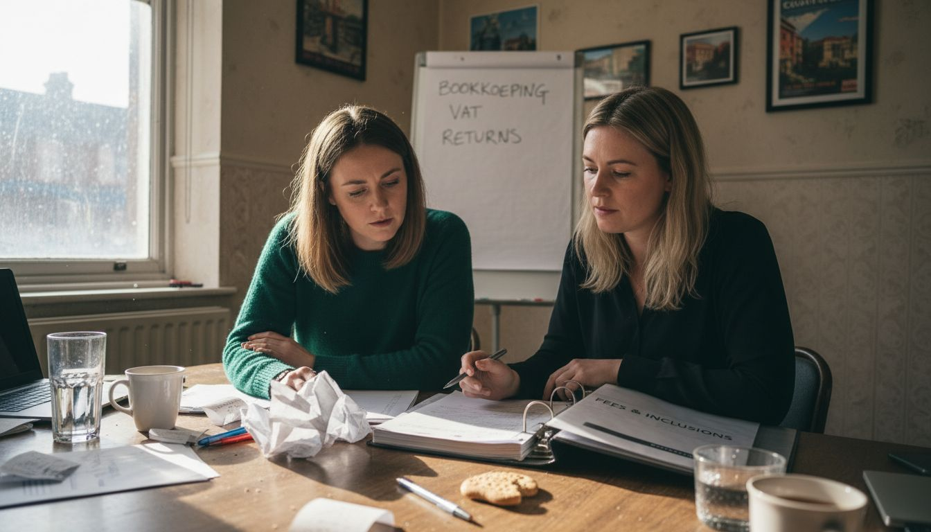 Client and accountant discuss service inclusions