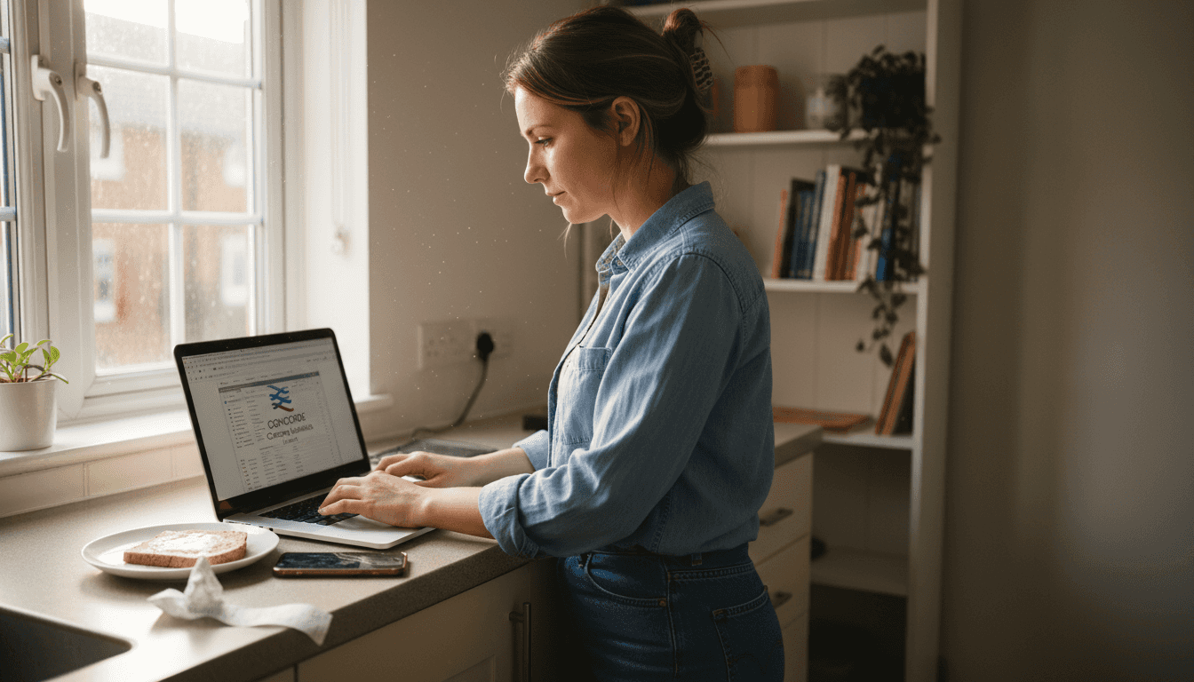 Small business owner updating VAT digitally