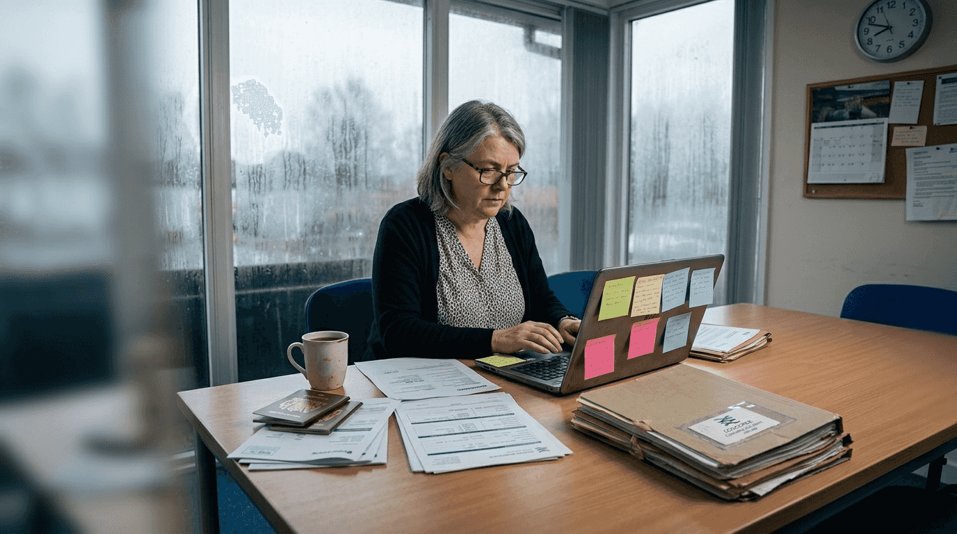 Secretary verifying UK director registration paperwork