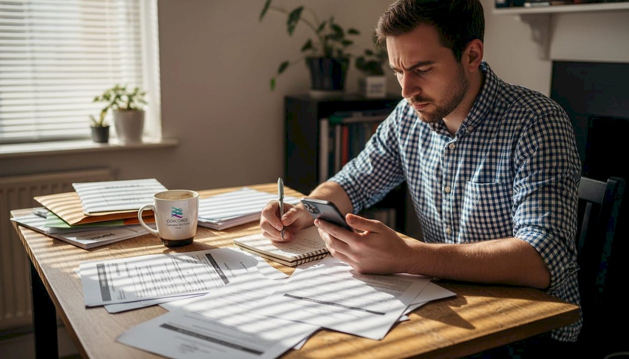 Founder preparing UK company documents at home