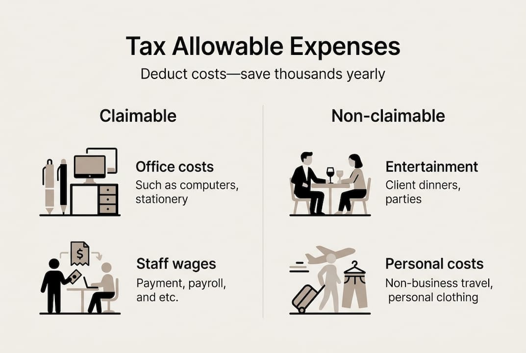 Infographic UK tax allowable expenses categories