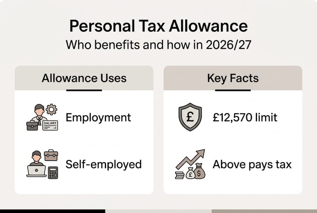 Infographic showing tax allowance uses and facts