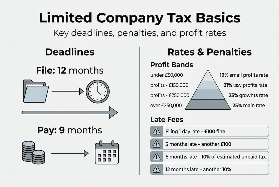 Infographic on tax deadlines rates and penalties
