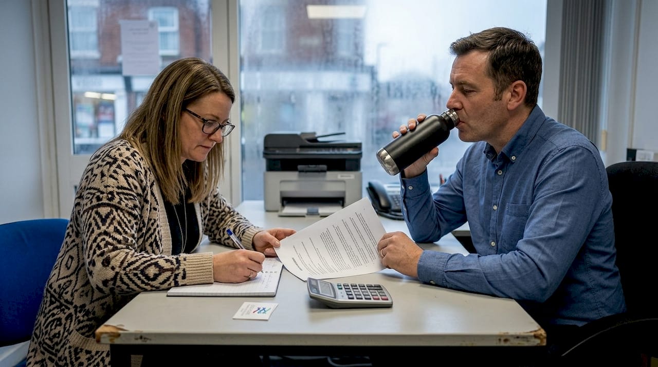Business partners reviewing agreement documents