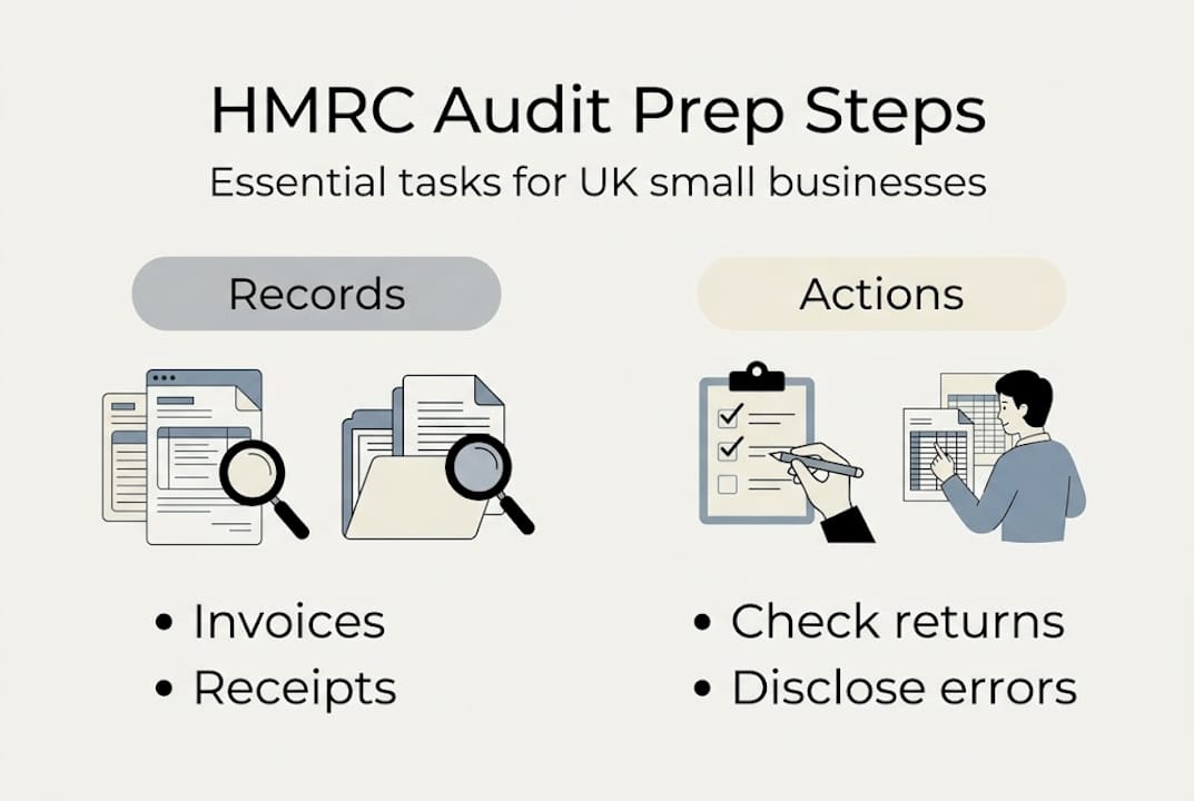 Infographic of HMRC audit preparation steps