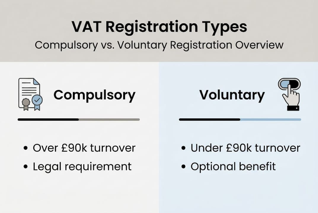 Infographic UK VAT compulsory and voluntary types