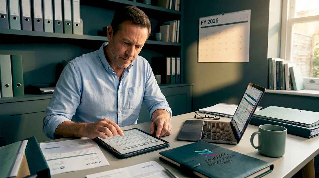 Small business owner reviewing UK micro-entity compliance