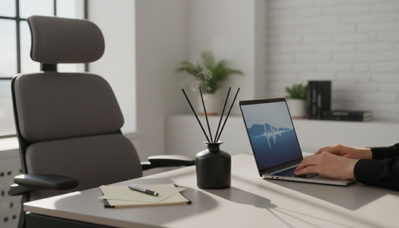 office reed diffuser setup