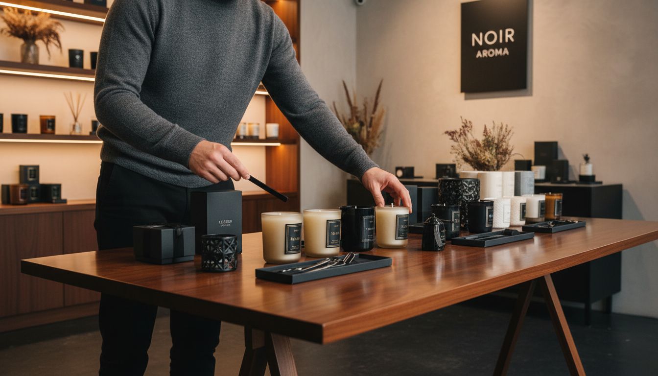 luxury candle display