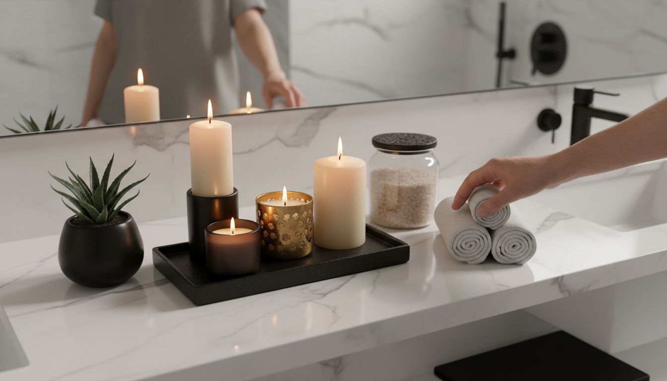 bathroom candle decor