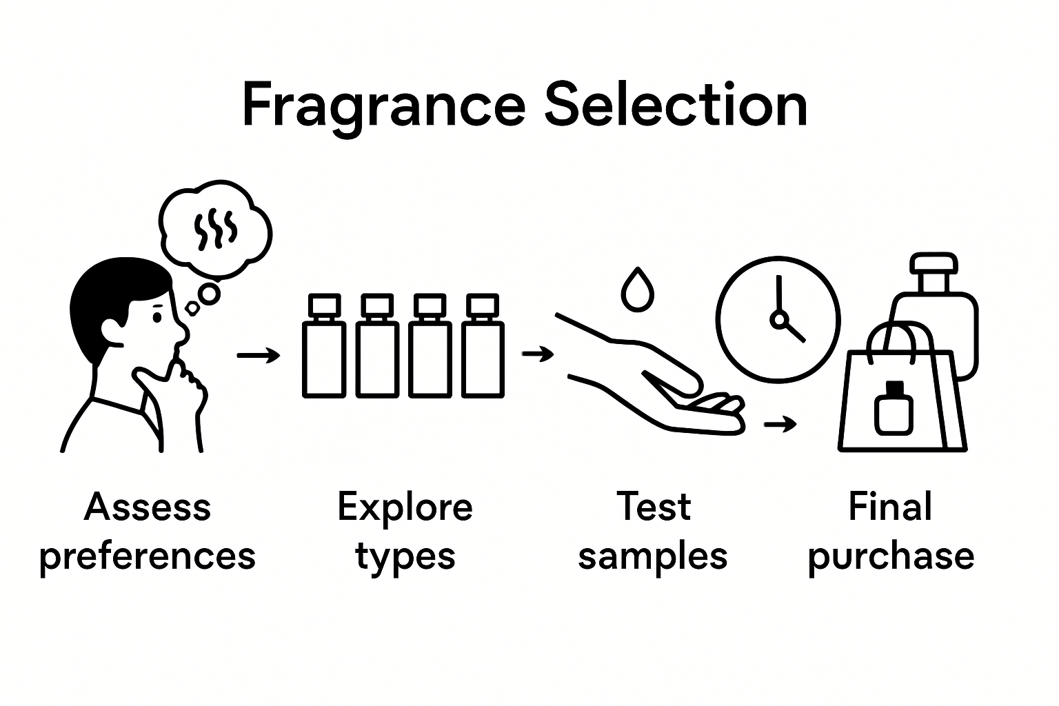 Infographic of fragrance selection process