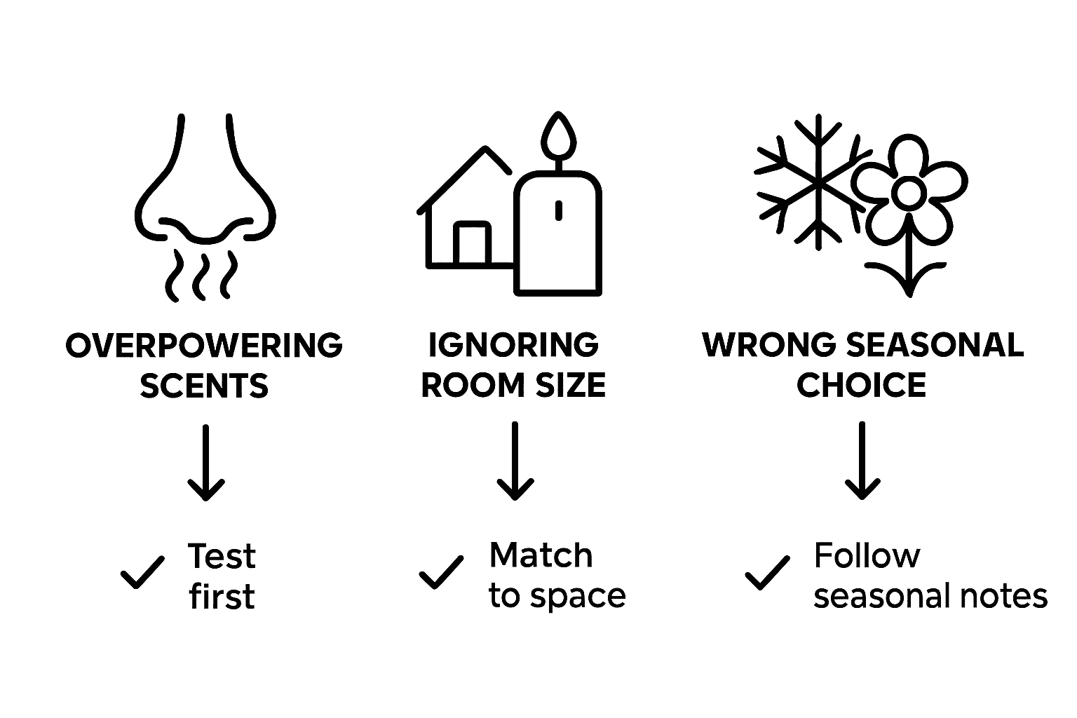 Infographic about common scent selection mistakes