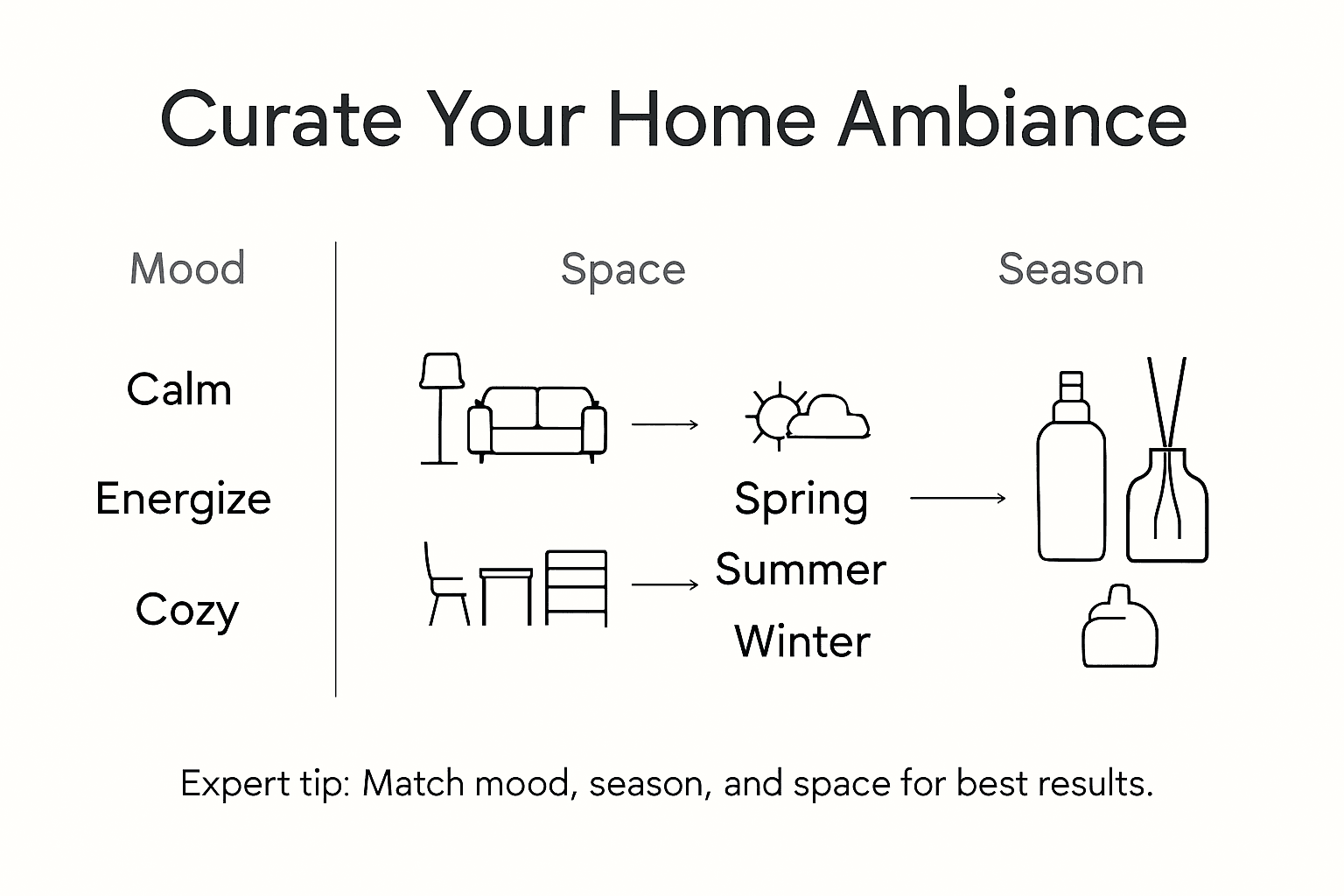 Infographic for home fragrance curation