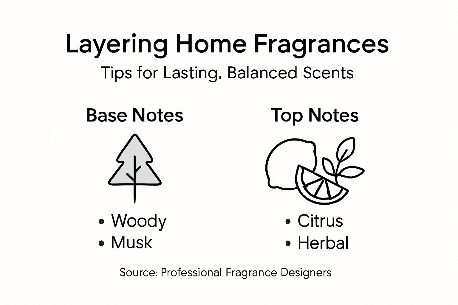 Infographic on layering scents with quick tips