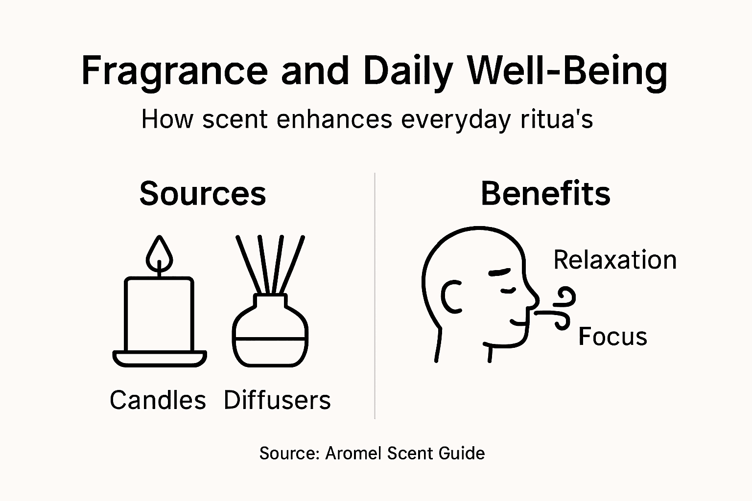 Infographic shows scent sources and benefits