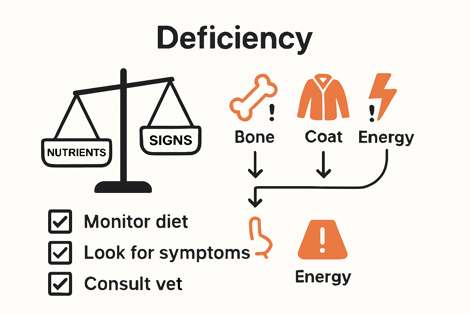 Infographic showing risks of poor dog nutrition