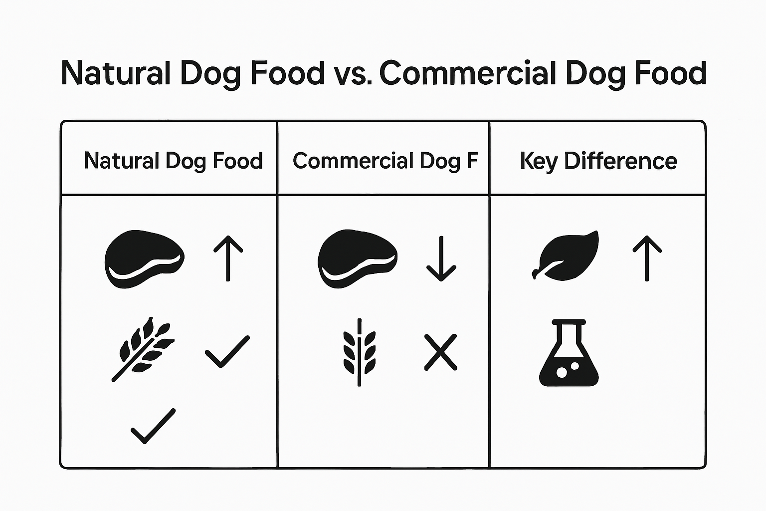 Infographic: natural vs commercial dog food