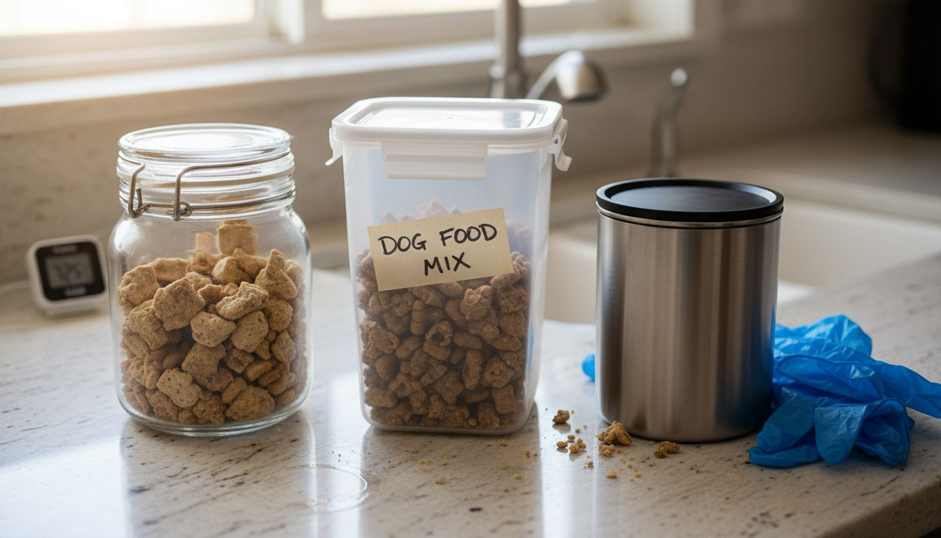 Airtight containers for dog food storage