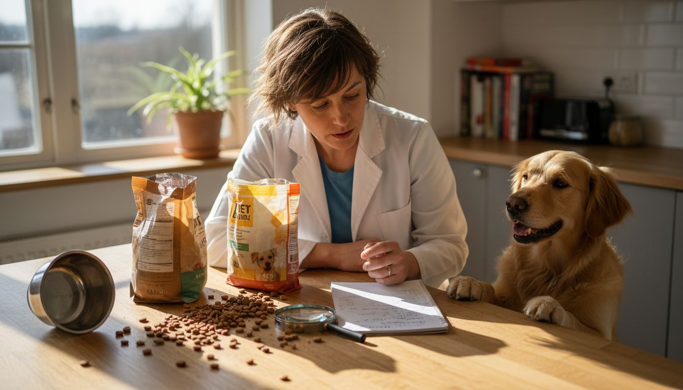 Vet comparing different dog food additives