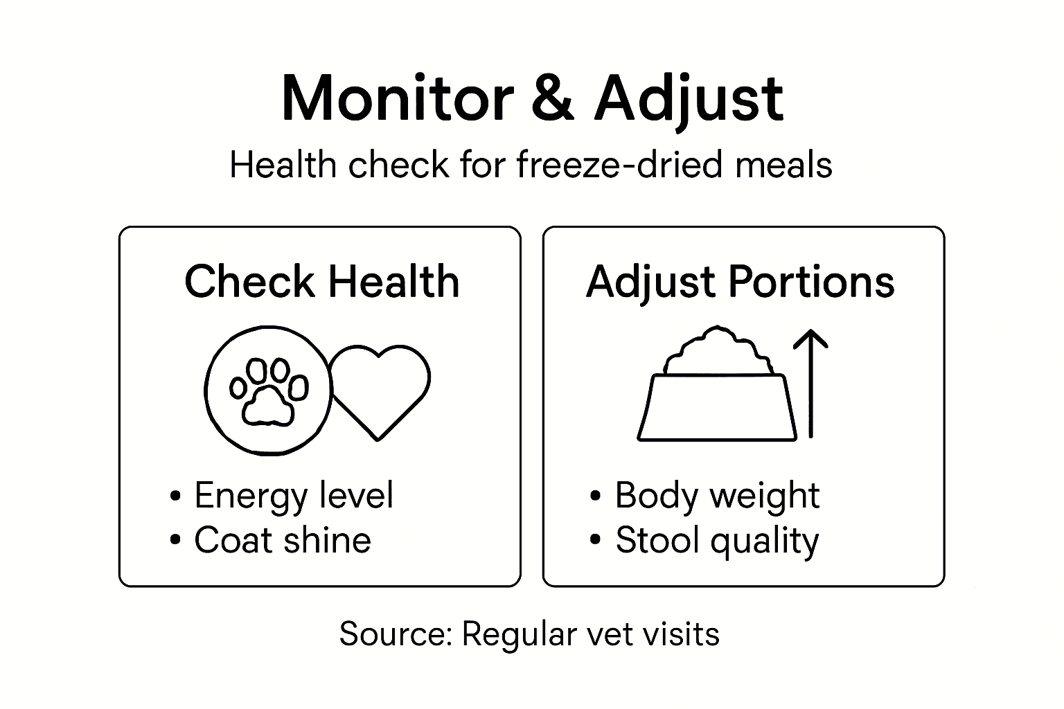 Infographic tracking health and portion for dogs