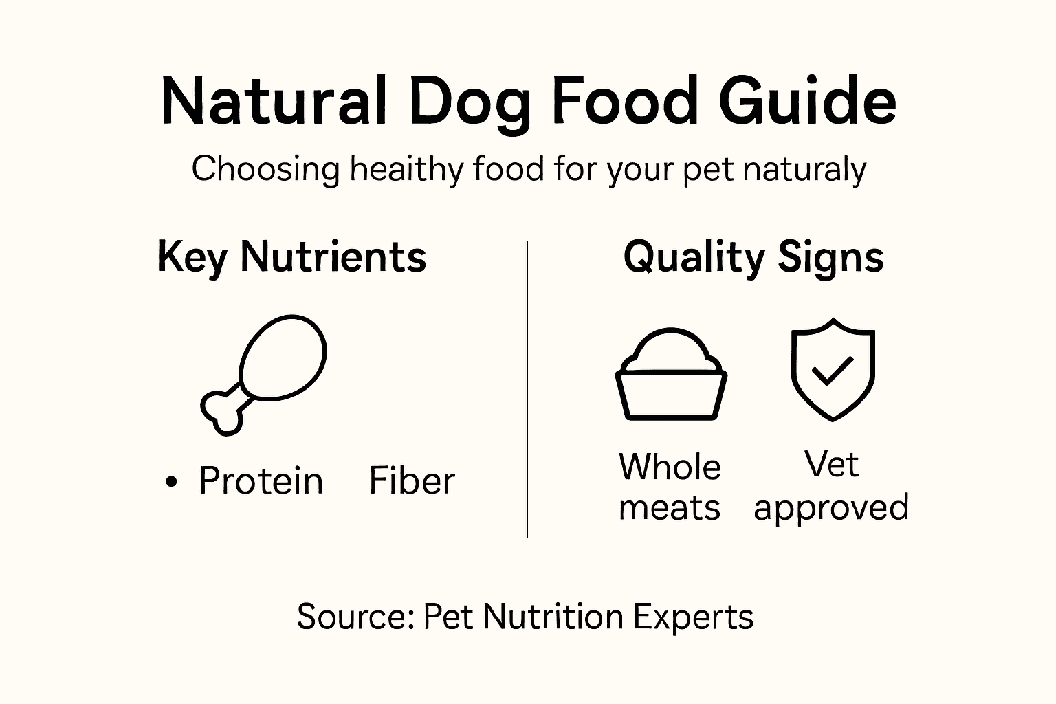 Infographic on natural healthy dog food options