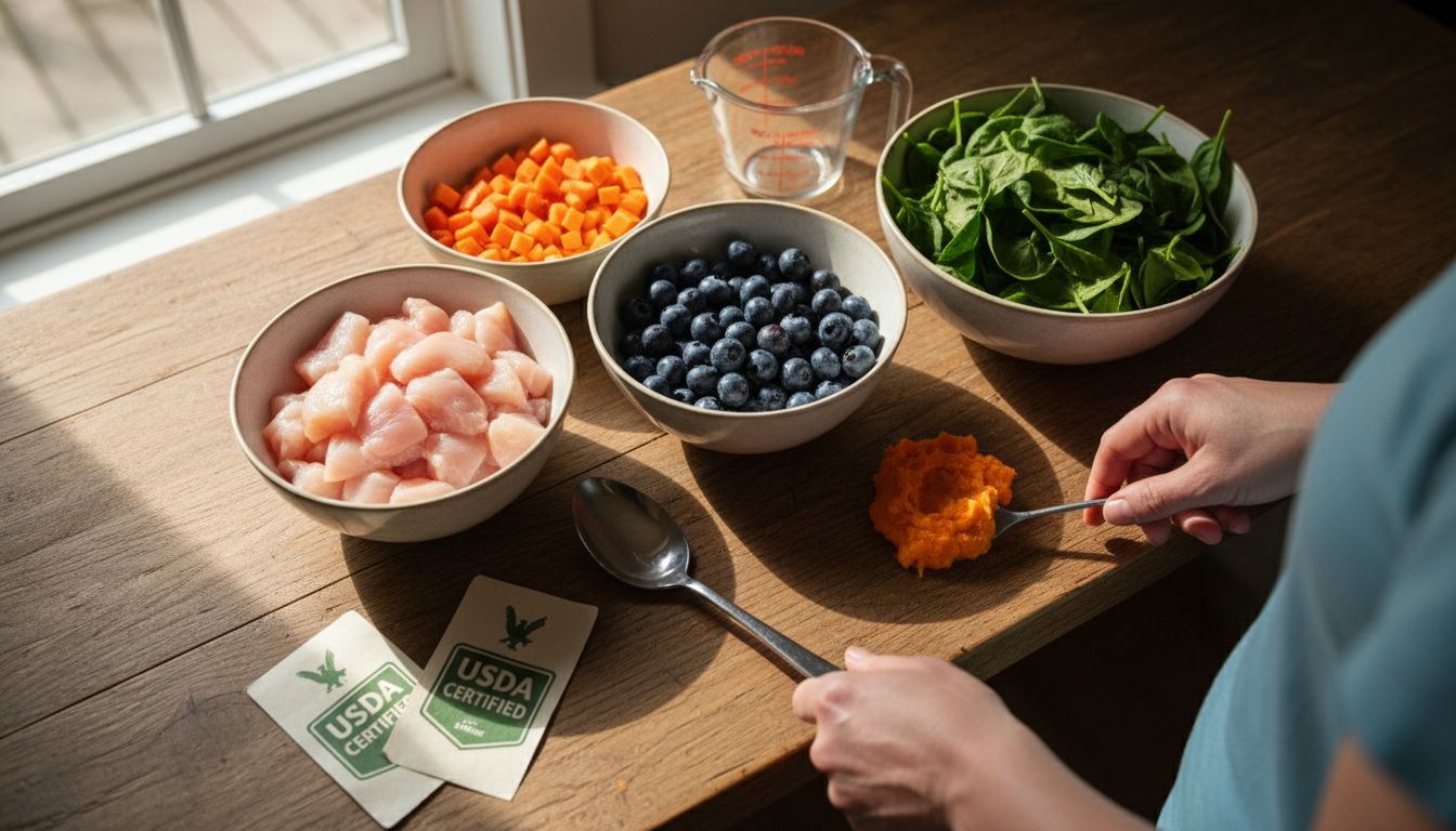 Fresh ingredients for human-grade pet food