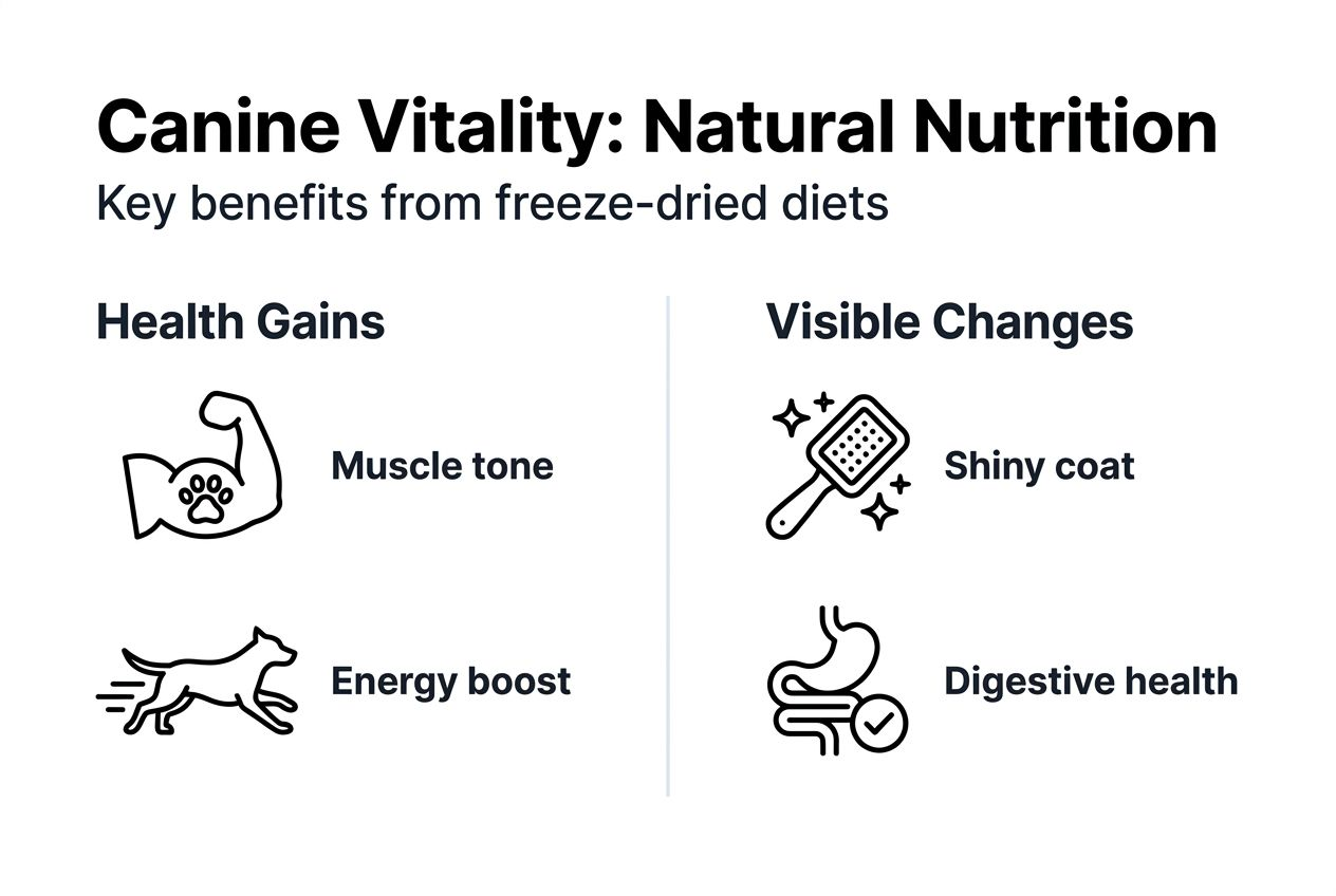 Infographic on freeze-dried diet health improvements