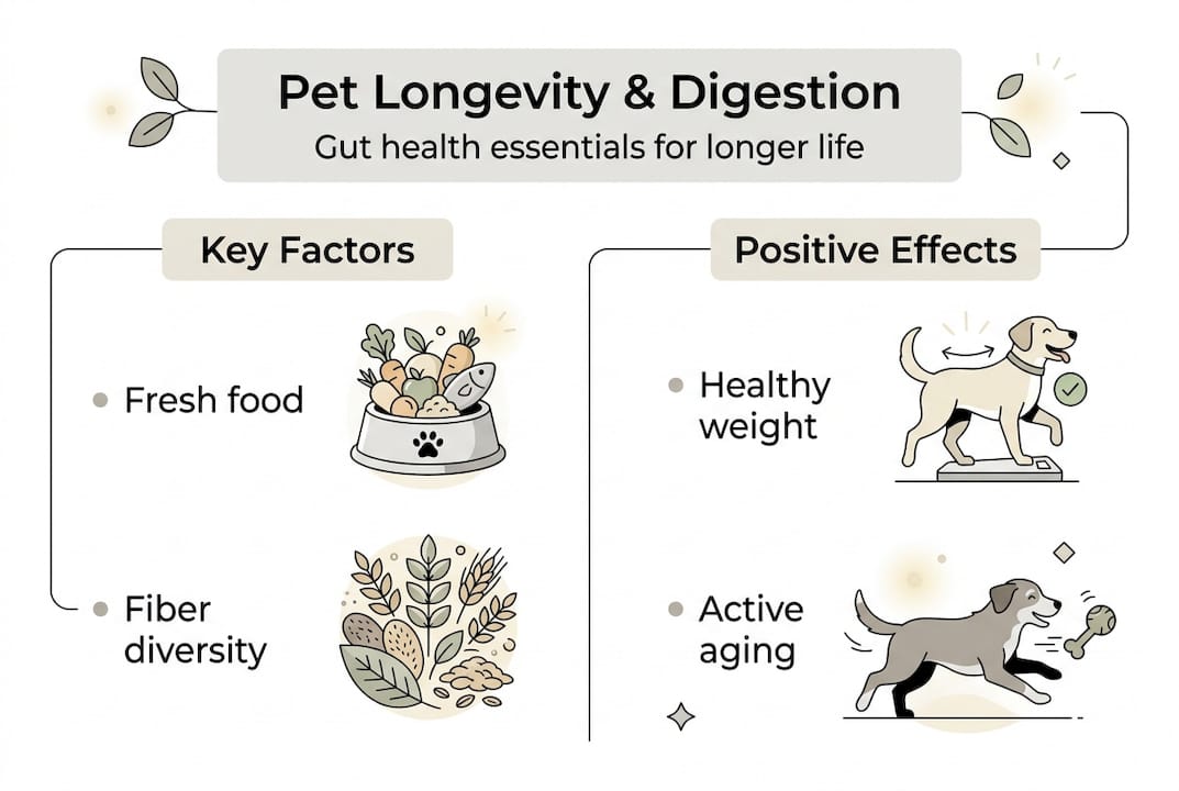 Infographic shows gut health factors and benefits