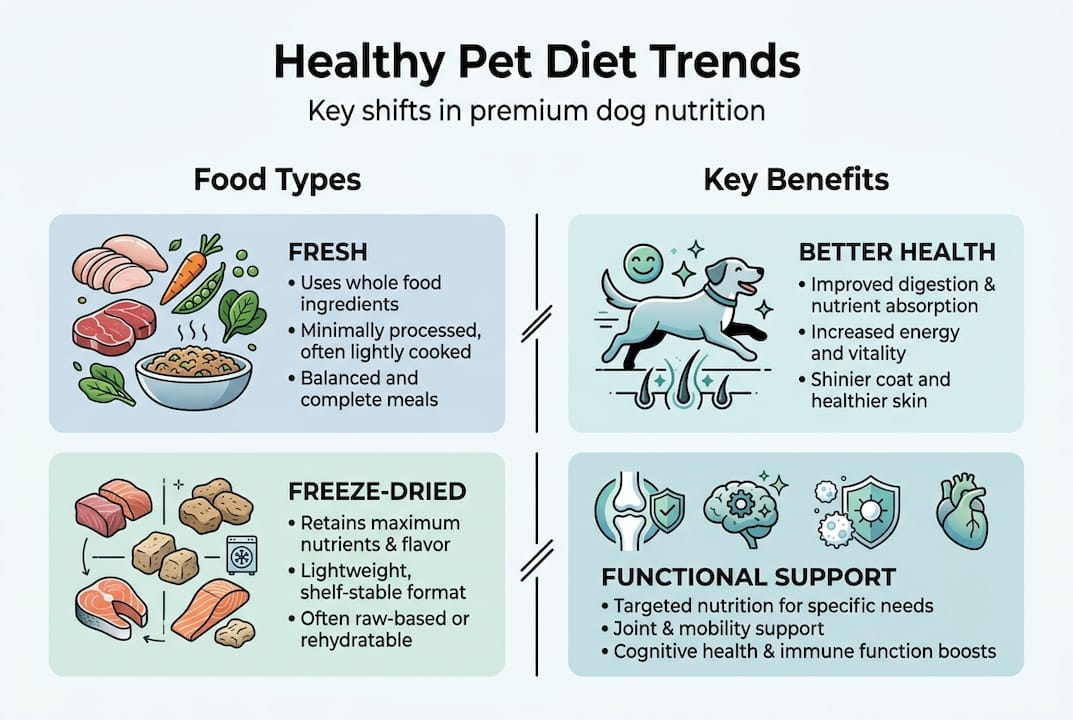 Infographic on healthy pet diet trends