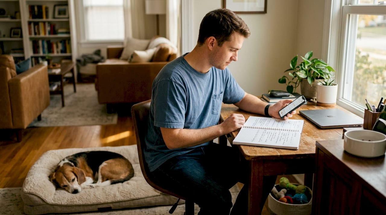 Owner tracking dog allergy symptoms in journal