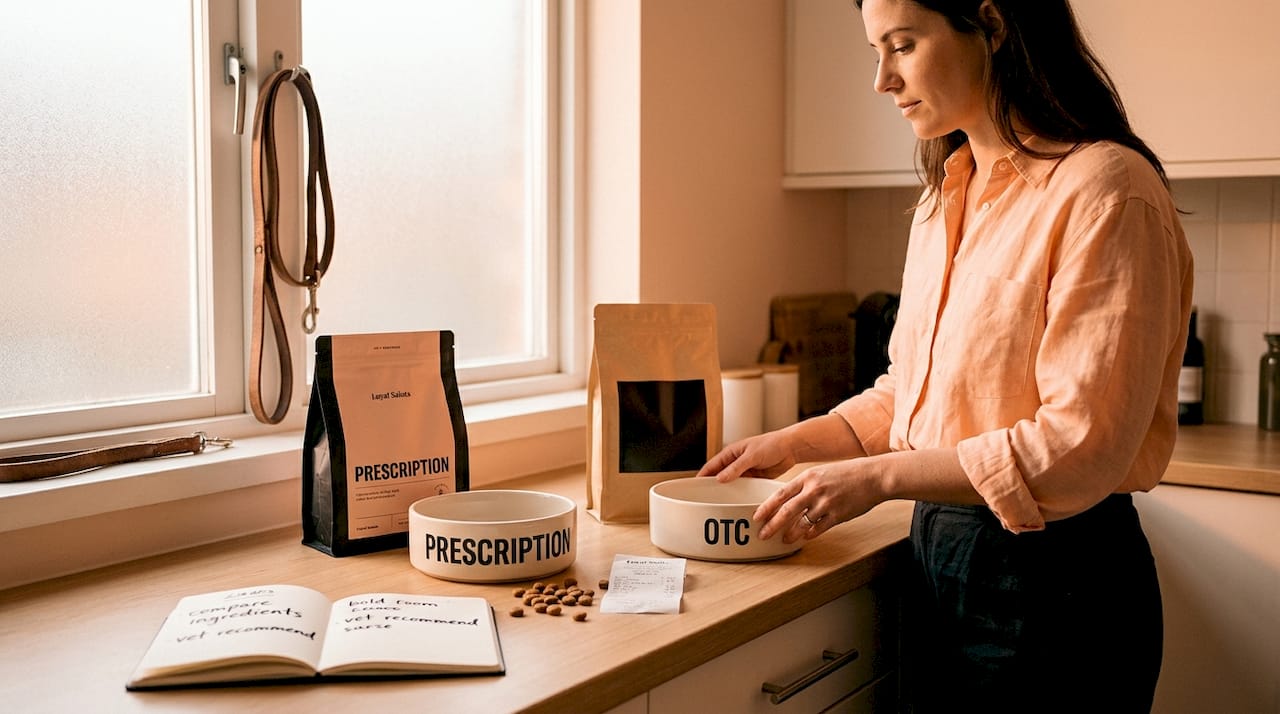 Comparing prescription and OTC dog foods