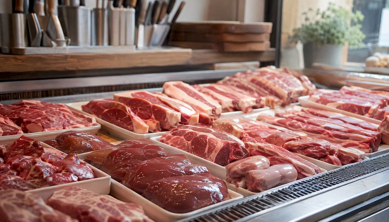 Fresh raw meat from trusted butcher shop