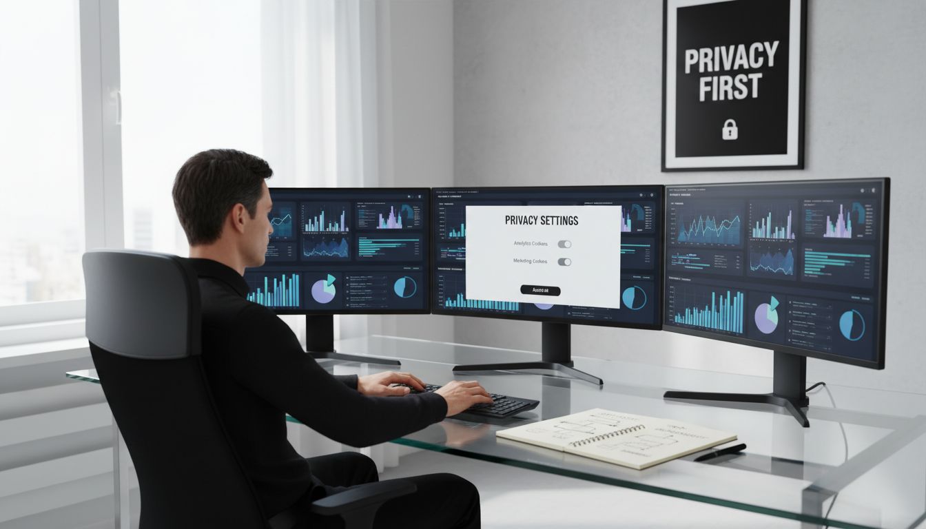Workspace with cookie consent and anonymization tools