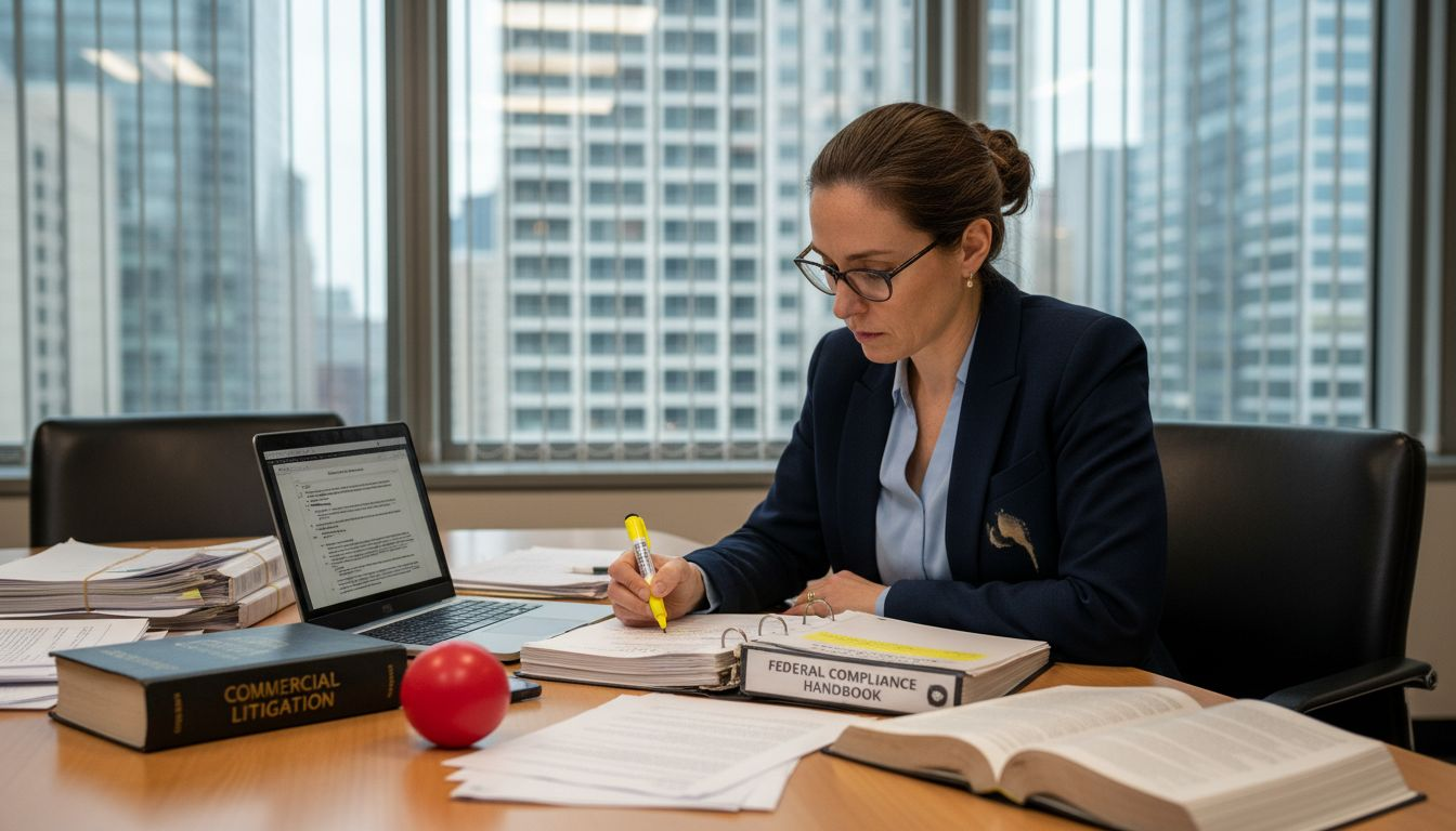 Legal analyst reviewing iGaming regulations for SEO