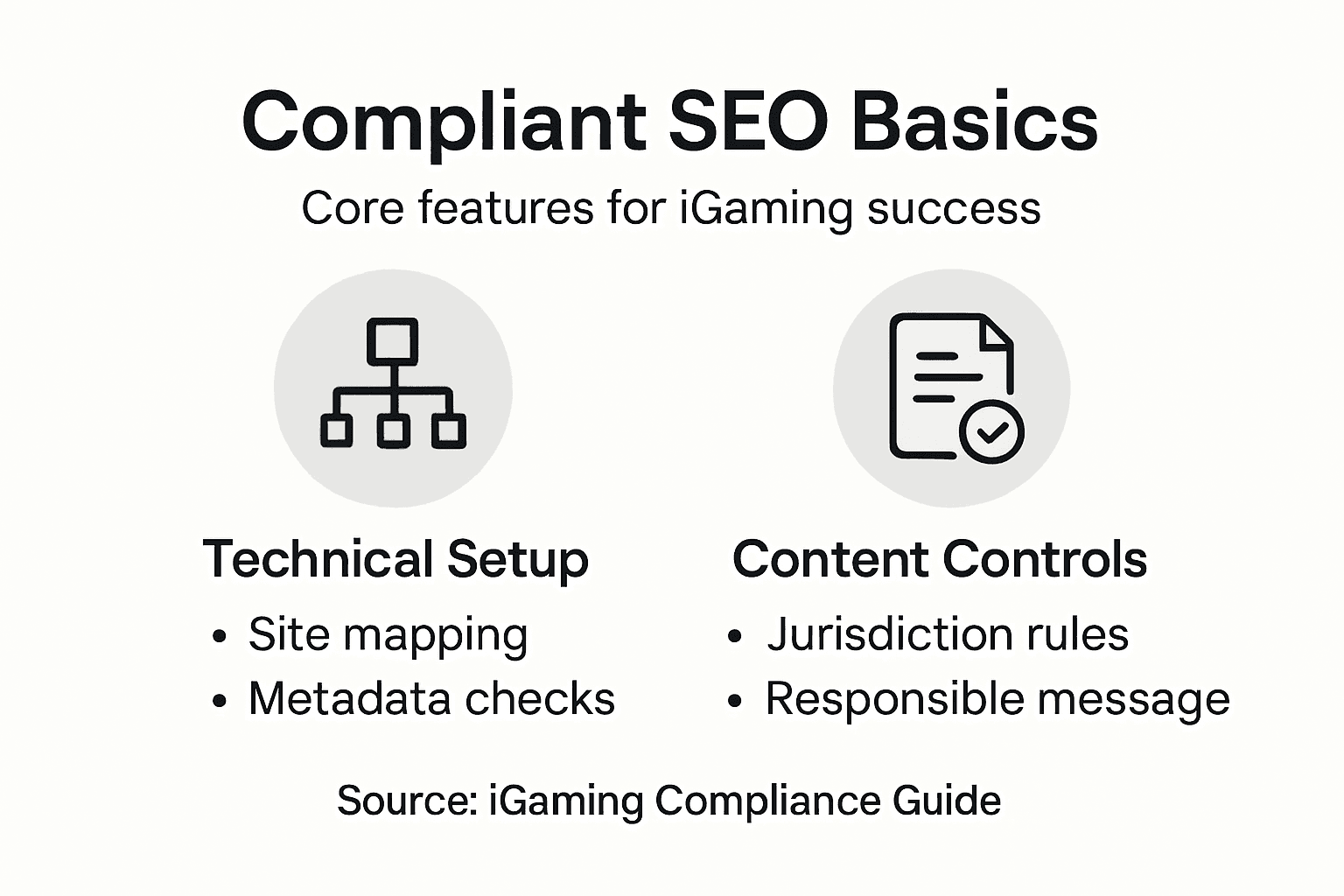 Infographic: iGaming SEO compliance basics overview