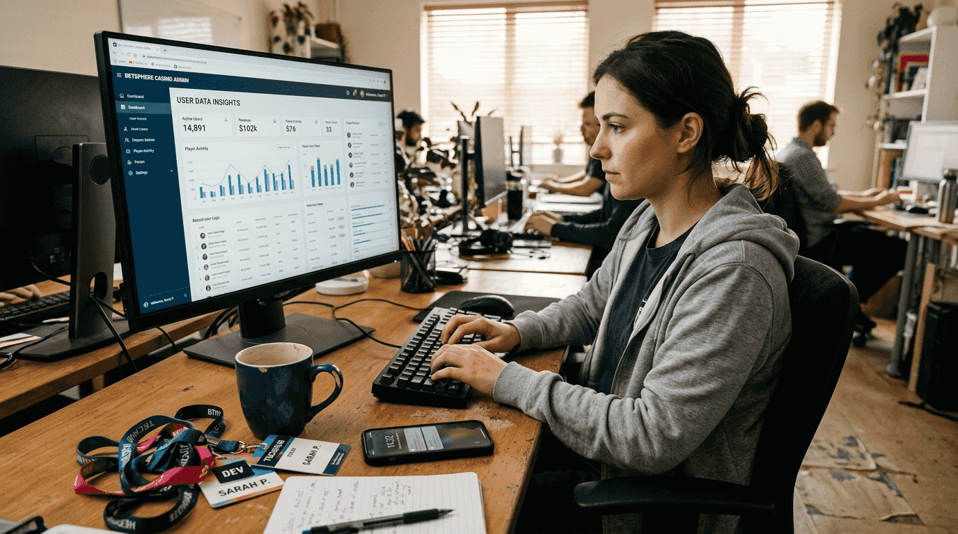 Operator collecting gaming site user data