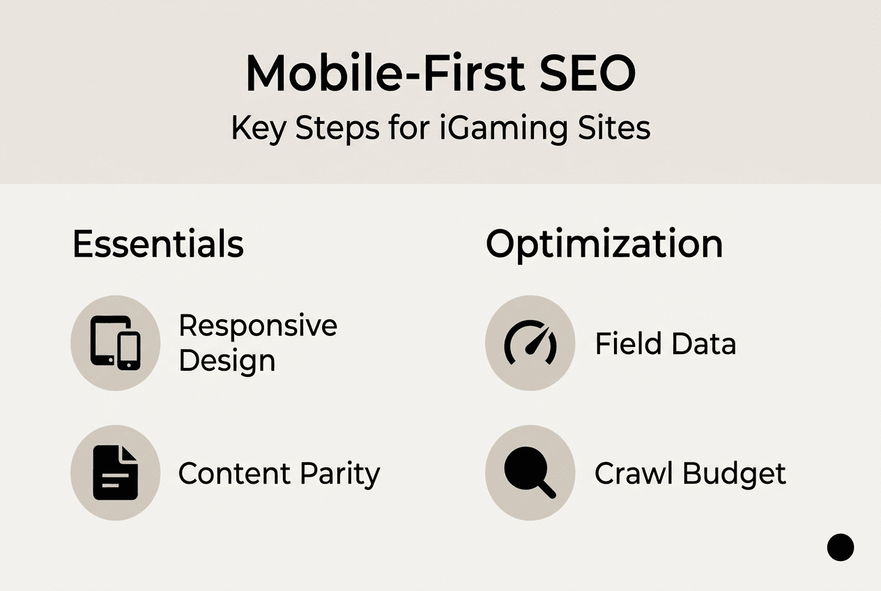 Infographic summarizing mobile-first SEO best practices