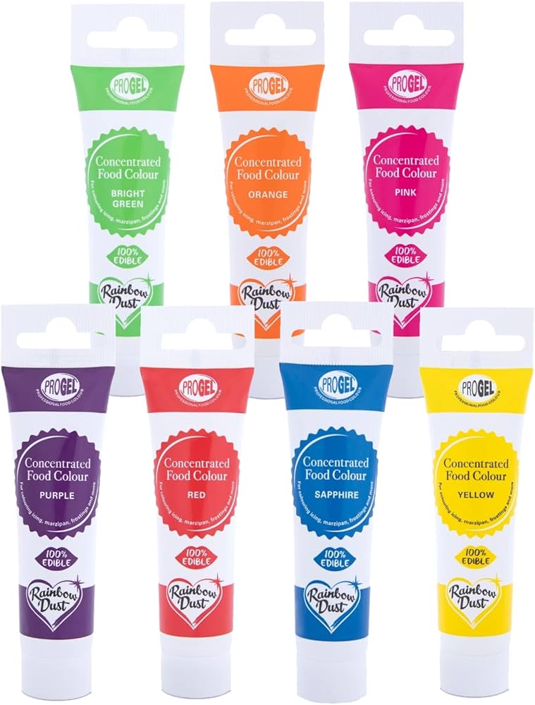Amazon.com : RAINBOW Dust ProGel Icing Colour Paste Gel Food ...