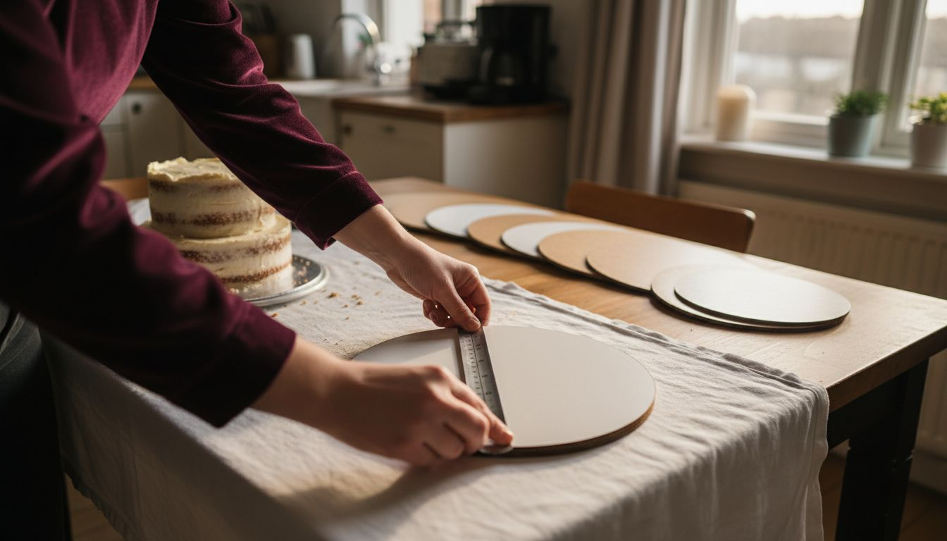 Comparing cake board sizes and shapes
