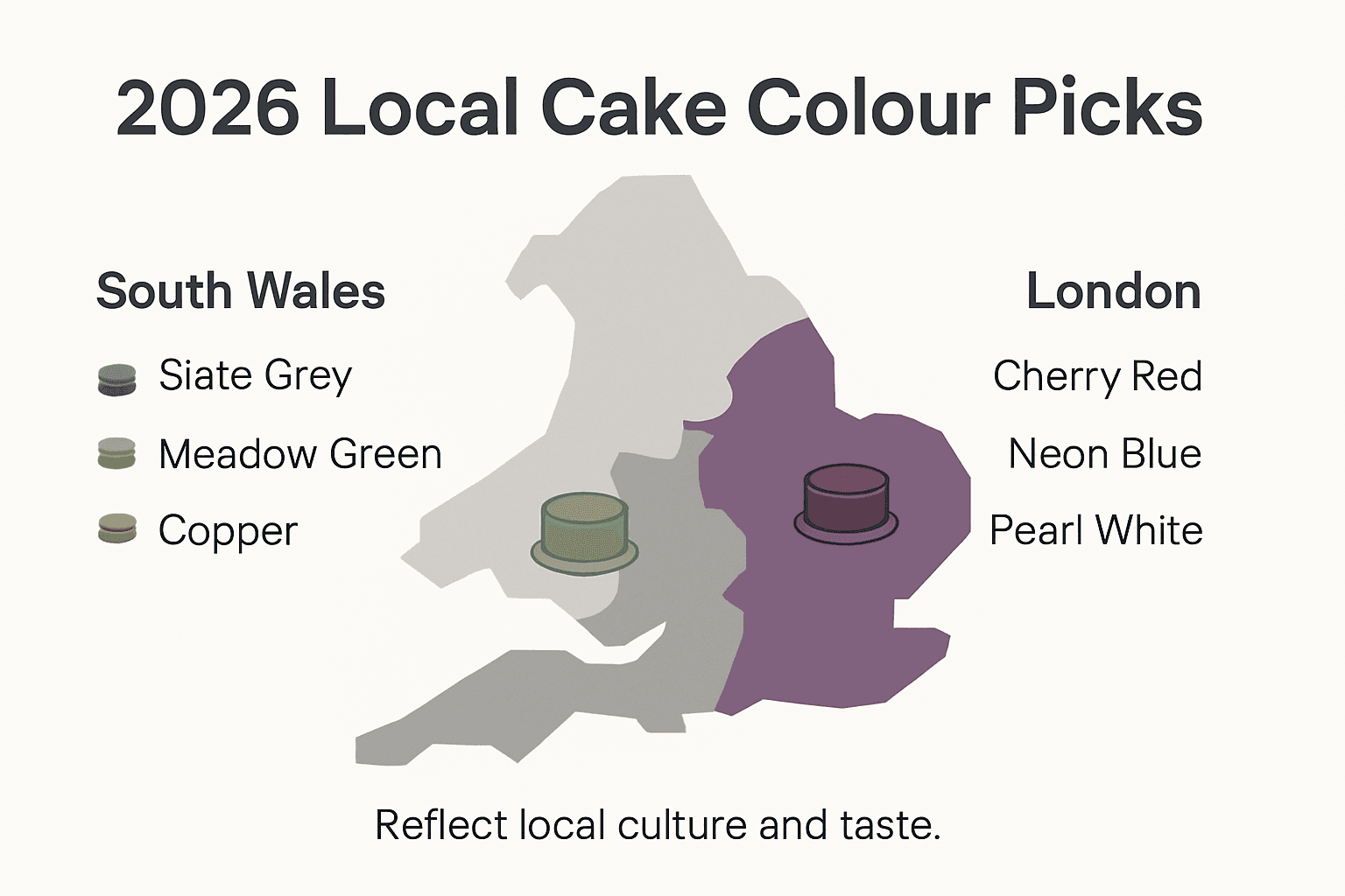 Infographic comparing local cake colour trends