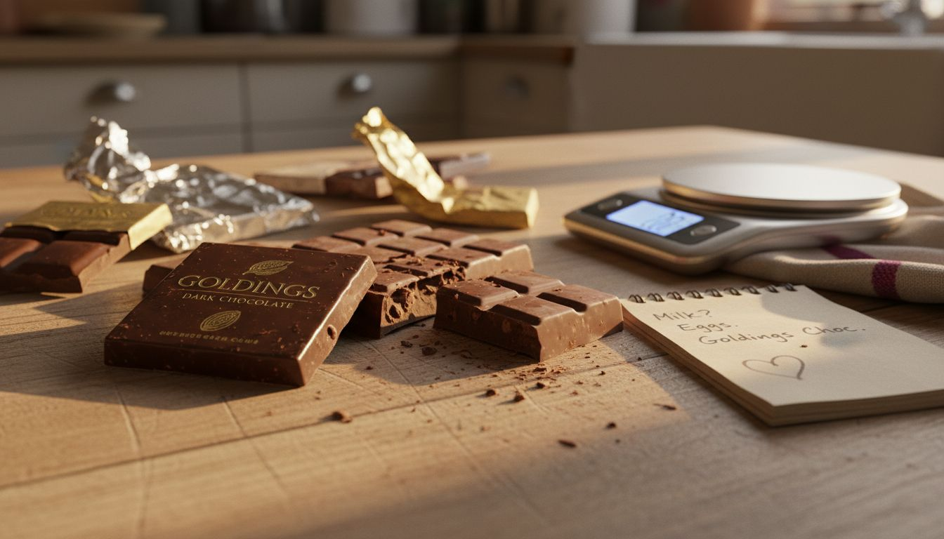 Assorted chocolate bars for ganache