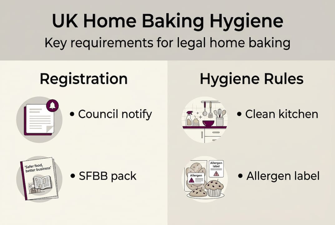 Infographic UK home baking hygiene requirements